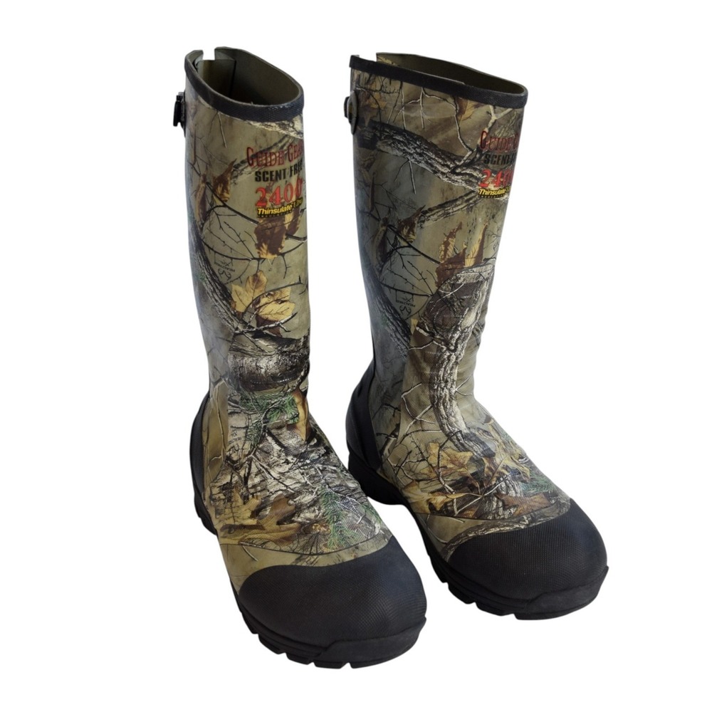 Guide Gear Men's Size 13 Rubber Hunting Boots 2400G Thinsulate Realtree Xtra